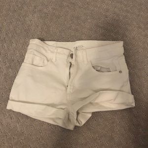 Kids white jean shorts